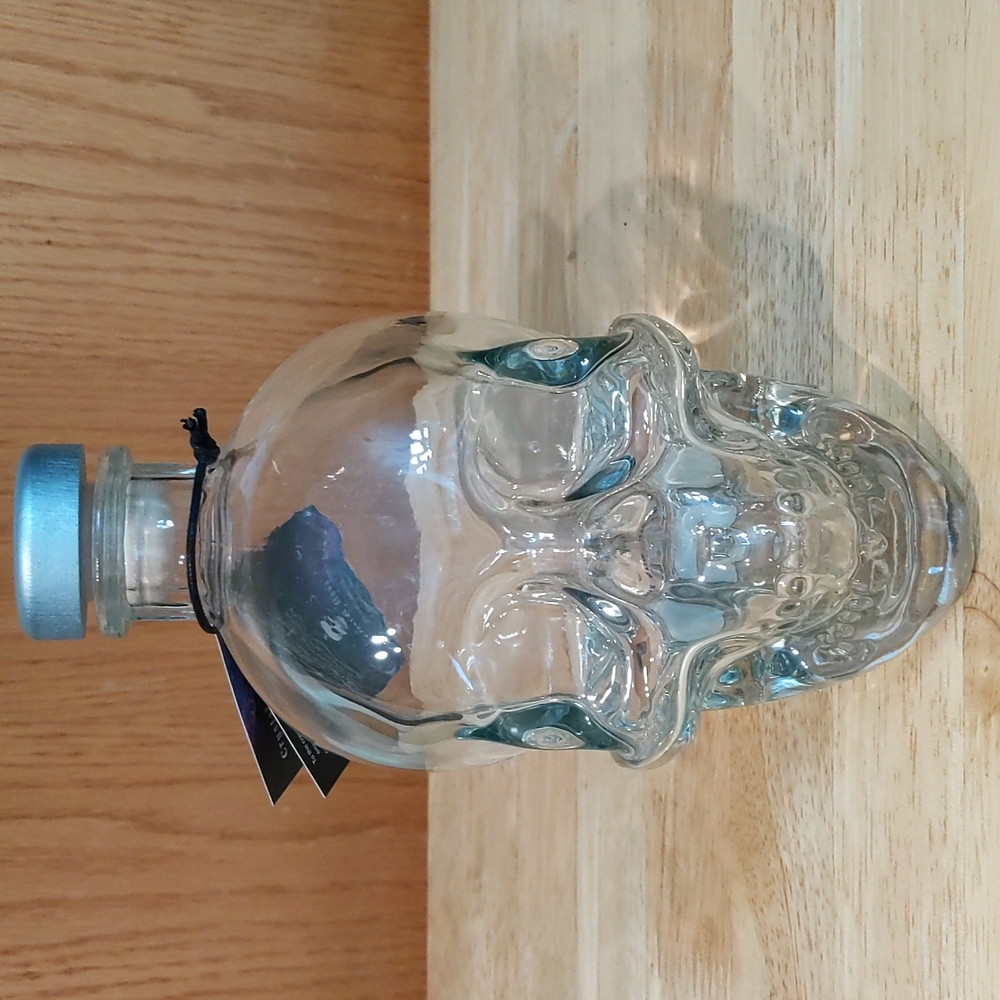 Crystal Head Vodka bottle, empty